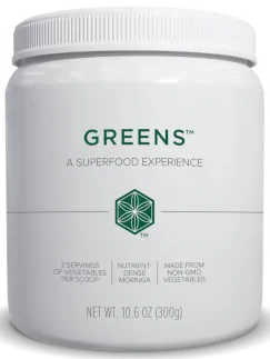 Buy Isagenix Greens, a superfood experience, with two servings of green vegetables per scoop