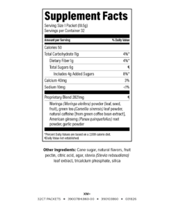 Zija XM+ by Isagenix Moringa-based Energy Drink Nutrition Facts